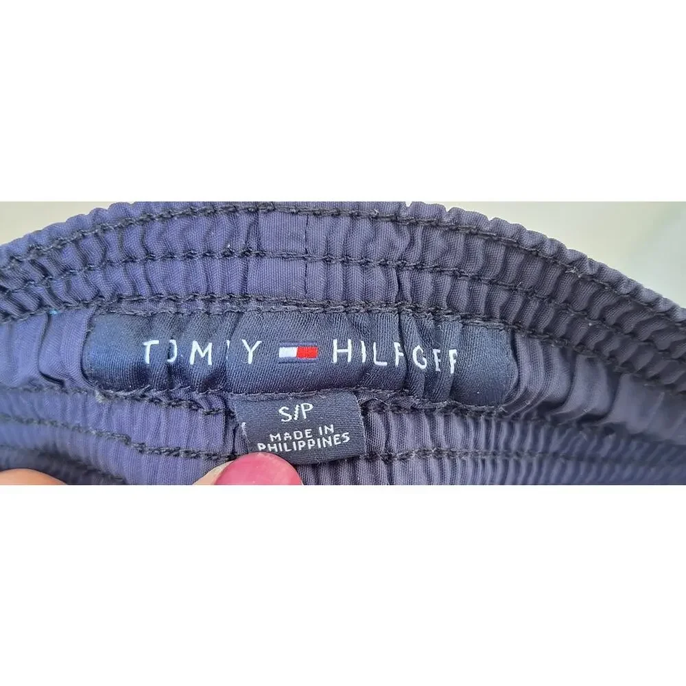 Tommy Hilfiger Men's Color Block Swim Trunks Blue Red Size S Mesh Lined Pockets